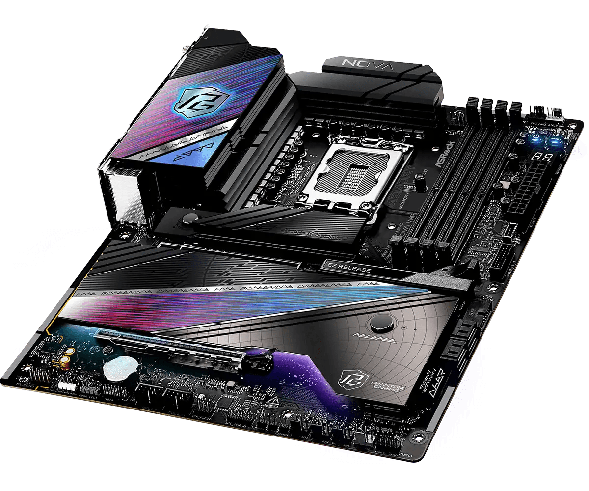 ASRock PHANTOM GAMING Z890 Nova WiFi LGA1851 Socket Gaming Motherboard - Vektra Computers LLC ASRock PHANTOM GAMING Z890 Nova WiFi LGA1851 Socket Gaming Motherboard - Vektra Computers LLC
